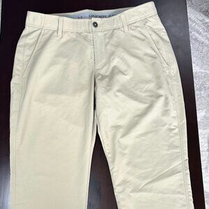 Men's Under Armour Stretch Flat Front Golf Pant Khaki/Beige - 30